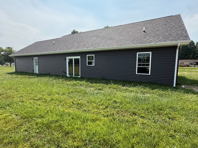 After - completed siding rear view