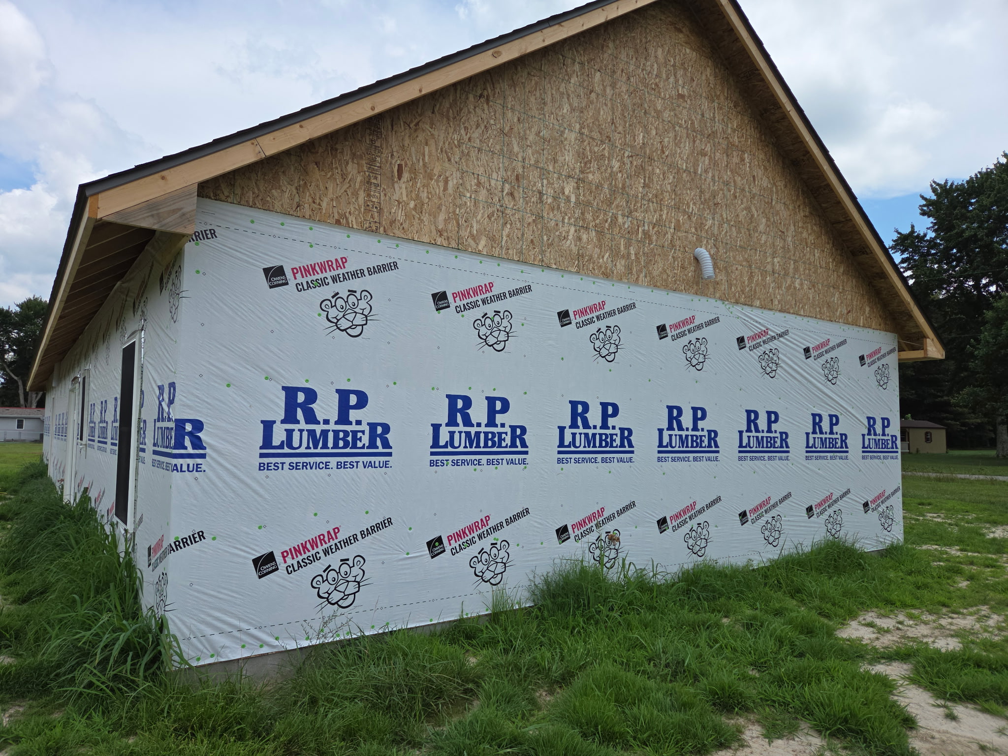Before - house wrap rear view