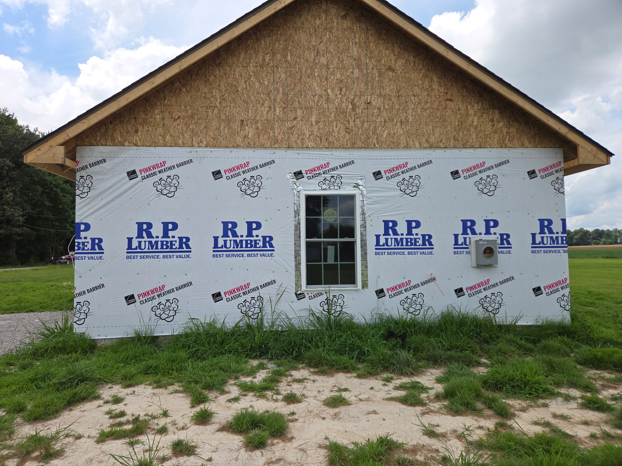 Before - house wrap side view